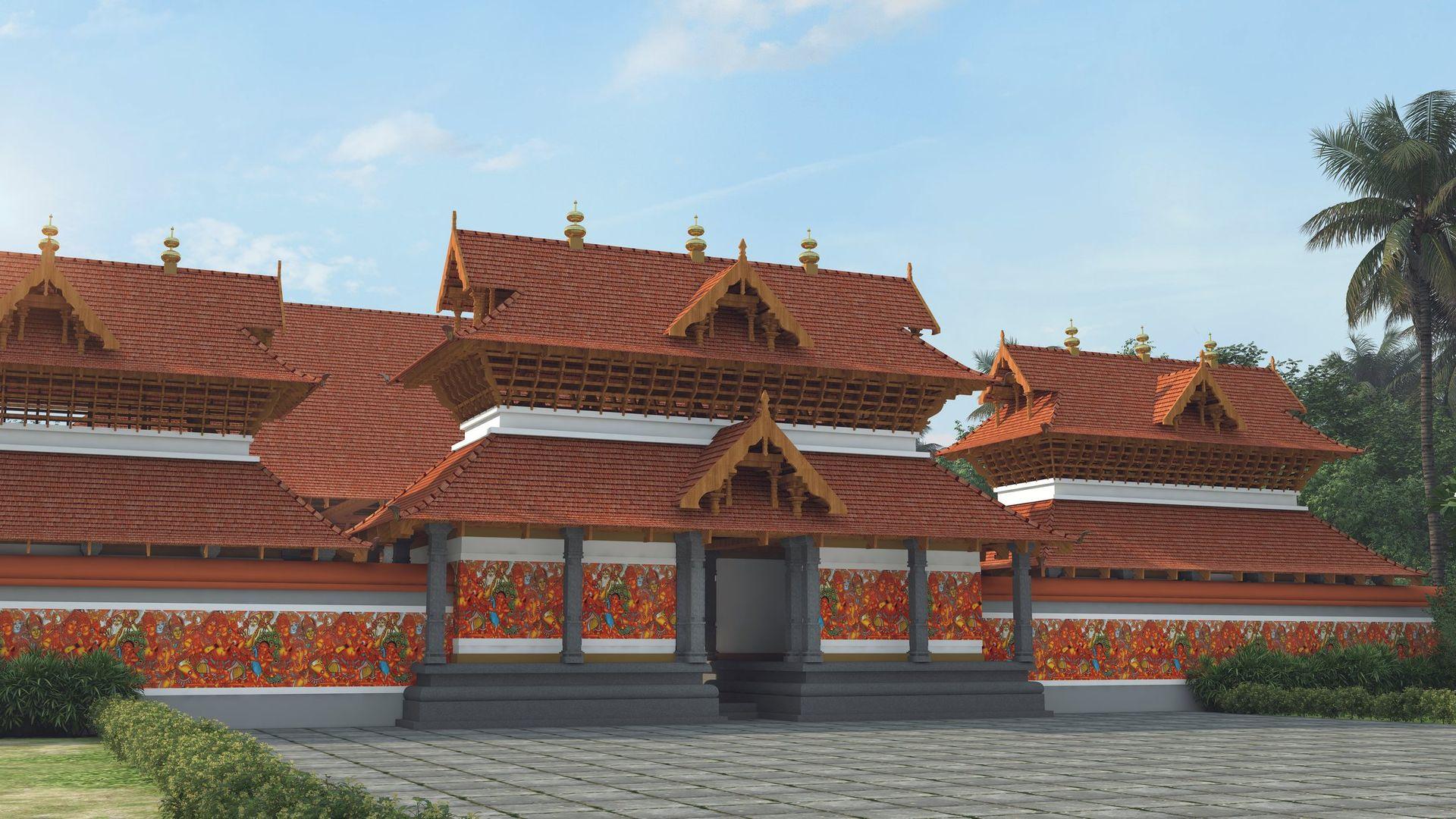The east gopuram from the courtyard